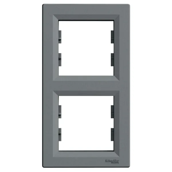 Schneider EPH5810262 Asfora Dikey İkili Çelik Priz Çerçevesi
