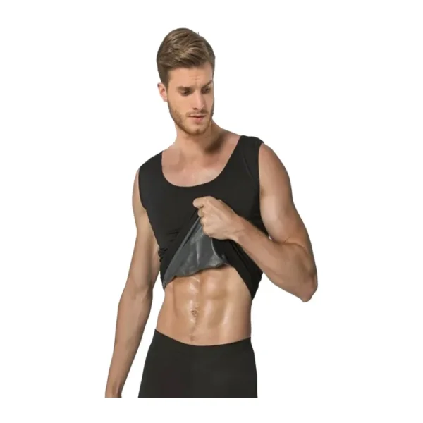 Siyah Erkek Termal Sauna Atlet - 744