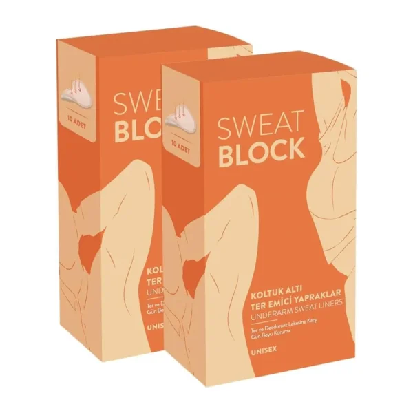 Sweat Block Koltuk Altı Ter Pedi Ter Emici Yapraklar 2'li Set