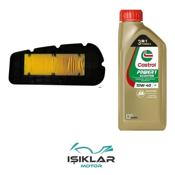 Sym Joyride 300 Castrol Yağ Ve Hava Filtre Bakım Seti Bs0041