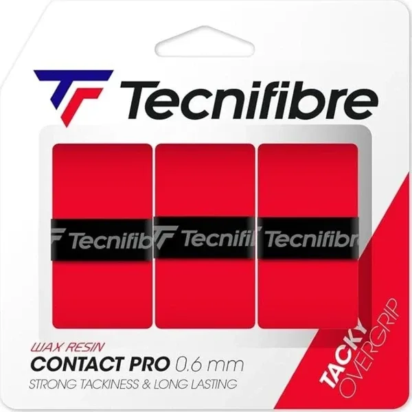 Tecnifibre Contact Pro 3'Lu 0.6Mm Kirmizi Tenis Gribi 52Atpconrd