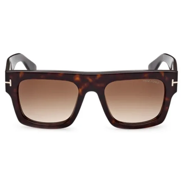 Tom Ford Fausto FT0711 52F Shiny Dark Havana-Brown Erkek Güneş Gözlüğü