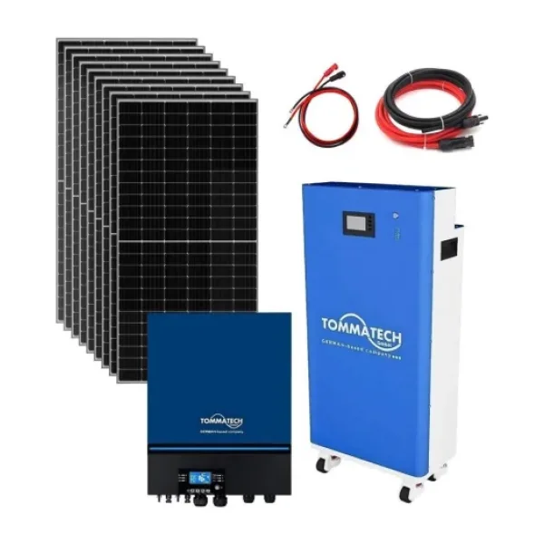 Tommatech 14.3Kw Lityum Akülü 11Kw Mppt İnverterli Hazır Solar Enerji Paketi