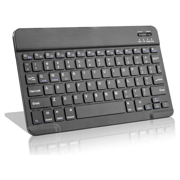 Valkyrie Bluetooth 10 inç Ios Windows Android Uyumlu Kablosuz Klavye - Türkçe - Şarjlı - Sessiz - Multimedia - Ultra İnce Siyah