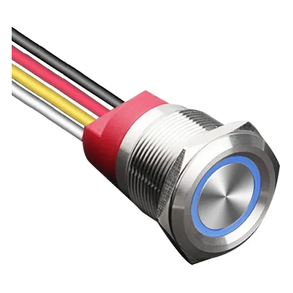 WD22T-P2-E 22mm Dokunmatik Touch Metal Buton - Mavi
