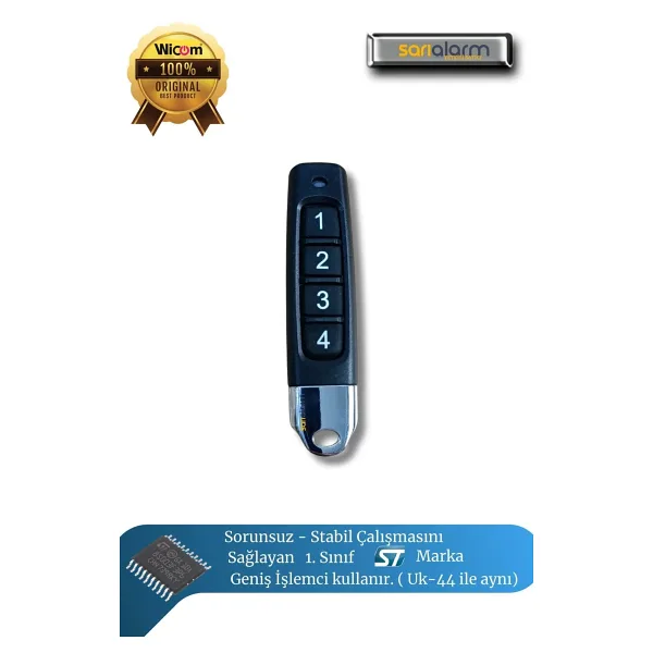 WICOM Uk-04 Mini Akıllı Otopark Kumandası Kalem Tipi 433.92 Mhz ( 1. Kalite -St İşlemcili )