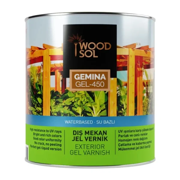 Woodsol Gemina Dış Mekan Ahşap Jel Vernik 2.5 L 1564-teak