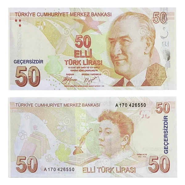 50 Tl 50 Adet Geçersiz Sahte Para Düğün Oyun Parası