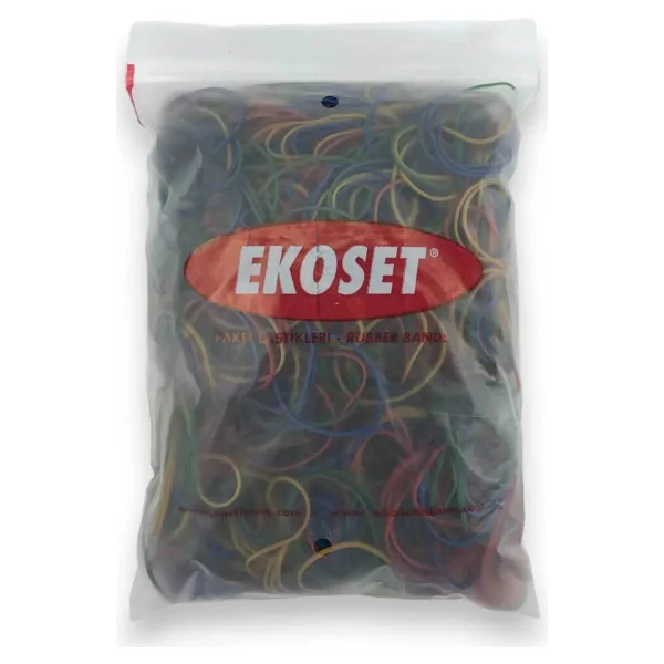 500 Adet Renkli Para Lastiği Karışık 4 Renk 70mm