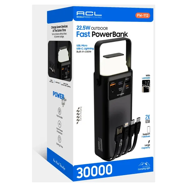 ACL PW-112 30000 mAh Hızlı Şarj Powerbank