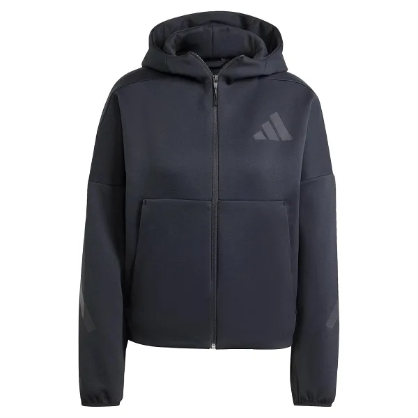 Adidas Z.N.E. JE7848 Kapüşonlu Siyah Kadın Eşofman Üstü