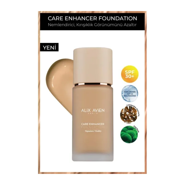 Alix Avien Care Enhancer Kırışıklık Karşıtı SPF 30 813 Pale Amber 30 ml Likit Fondöten