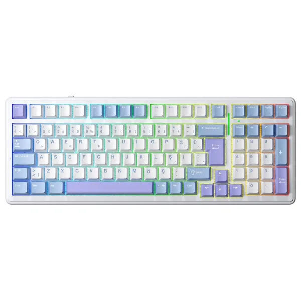 Aula F99 RGB GrayWood V4 Switch Kablolu/Kablosuz Mekanik Oyuncu Klavyesi