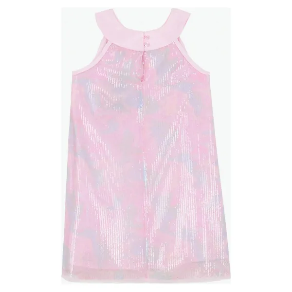 Barbie Desenli Pembe Kız Çocuk Abiye Elbise BRB6SG-ELB6519