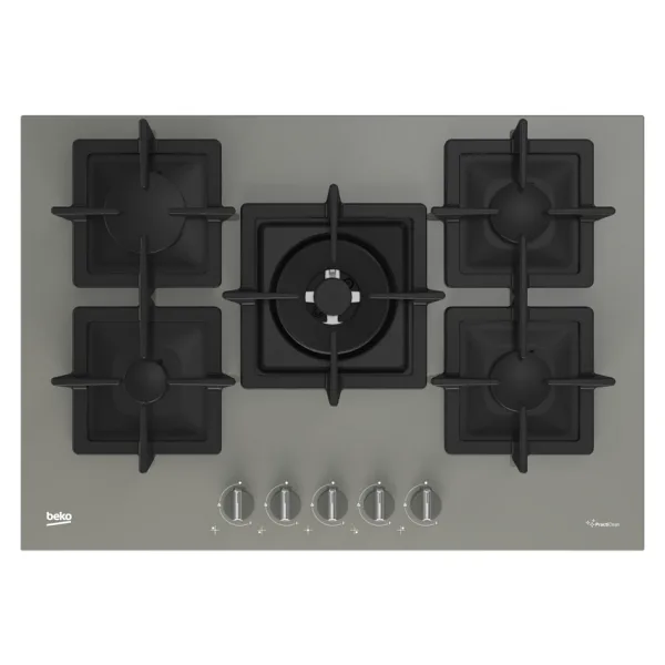 Beko BOCD K 7520 DWG Wok Gözlü Gri Cam Ankastre Ocak