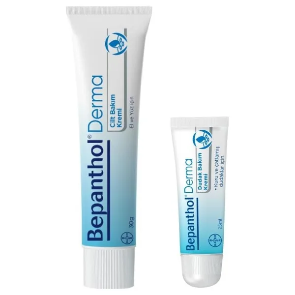 Bepanthol Derma Cilt Bakım 30 gr ve Dudak Kremi 7.5 ml Tanışma Paketi