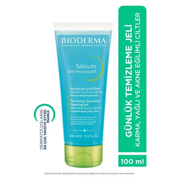 Bioderma Sebium Foaming Gel 100 ml Yüz Temizleme Jeli