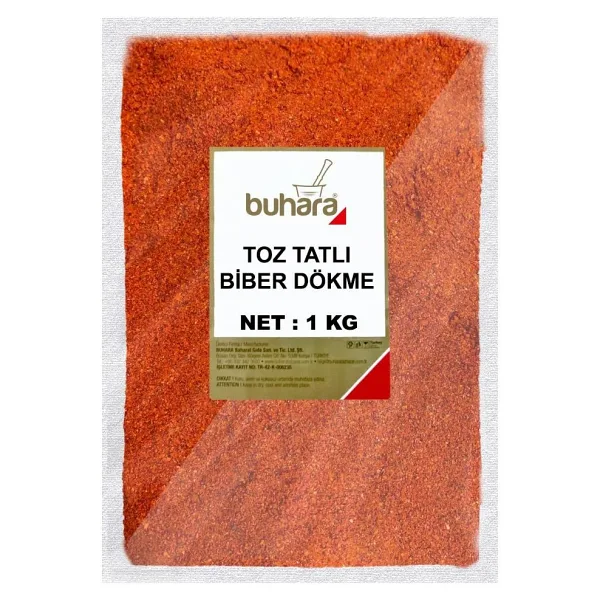 BUHARA TOZ TATLI BİBER DÖKME 1 KG