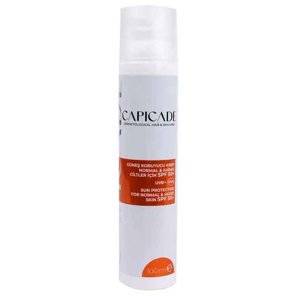 Capicade Güneş Koruyucu Krem Normal ve Karma Ciltler İçin SPF50+ 100 ml