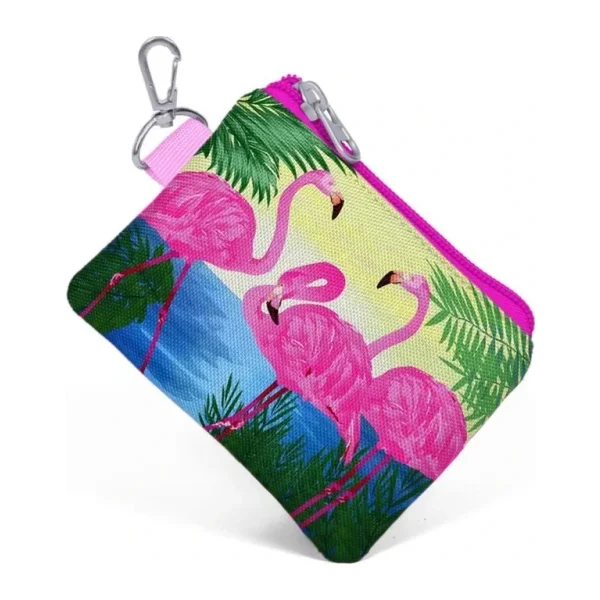 Coral High Pembe Flamingolu Bozuk Para Çantası