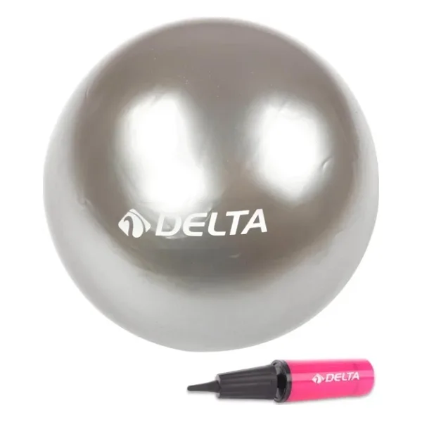 Delta 25 cm Gümüş Pilates Denge Egzersiz Topu + Pilates Topu Pompası