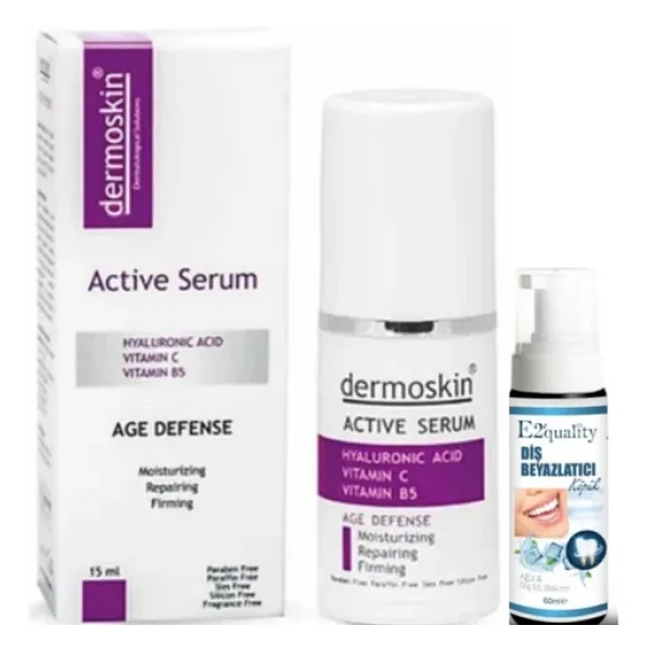 Dermoskin Age Defense Active Serum 15 Ml - Diş Beyazlatıcı Köpük Hediye