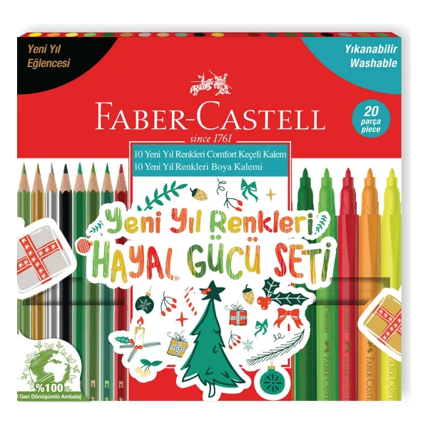 Faber-Castell 20'li Yeni Yıl Renkleri Hayal Gücü Seti