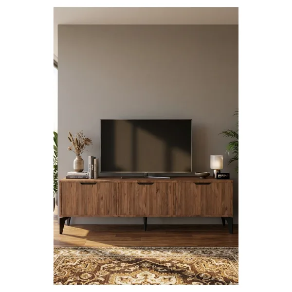 GOLDFALEZ TV Sehpası 160 cm TV Ünitesi Kapaklı Modern Şık Minimal Salon Konsolu Royal 5090 Atlantik