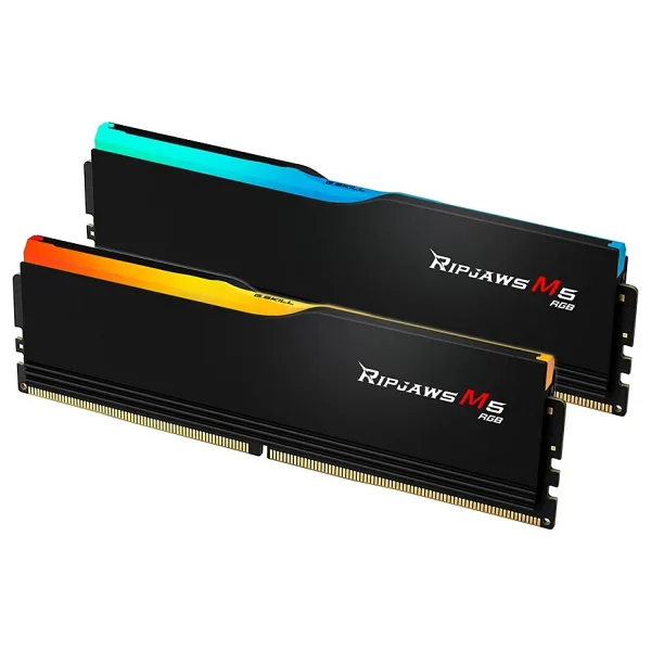 GSkill Gskıll Ripjaws M5 Siyah Rgb DDR5-6400MHZ CL36 32GB (2X16GB) Dual (36-48-48-96) 1.35V