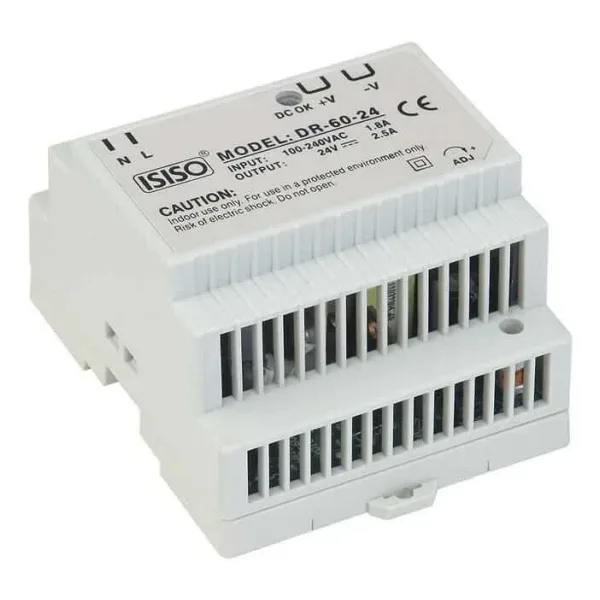 IHDR-60-24 - 60W 24VDC 2.5A Raya Montajlı Güç Kaynağı