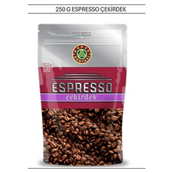 Kahve Dünyası Espresso Çekirdek 250 gr Dengeli Lezzetli Kahve Menşei Türkiye