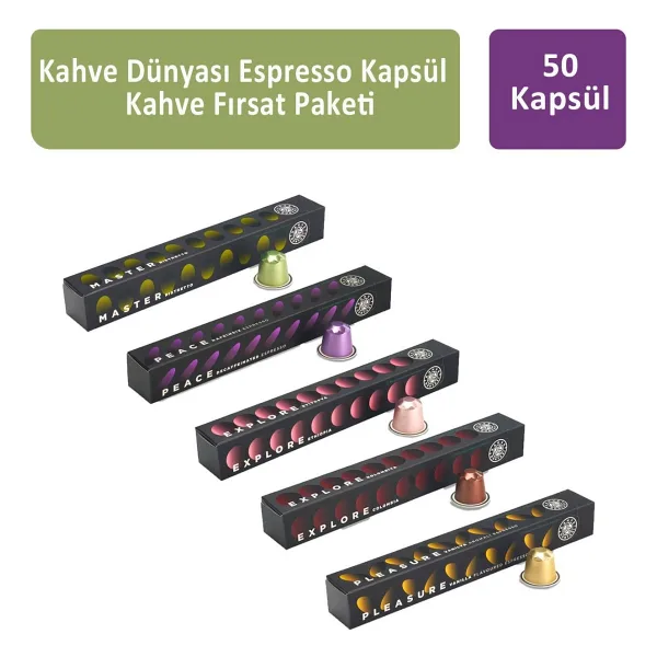 Kahve Dunyasi Espresso Kapsul Firsat Paketi 50 Kapsul