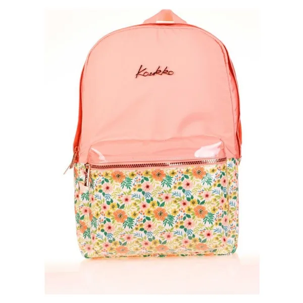 Kaukko K1734 Soft Floral Salmon Okul Sırt Çantası