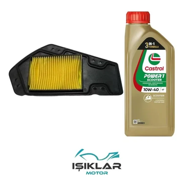 Kuba Brillant 125 Castrol Yağ Ve Hava Filtre Bakım Seti Bs0003