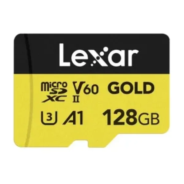 Lexar Professional Gold Series LMSGOLD128G Class 10 UHS-II U3 A1 V60 128 GB Micro SD Kart