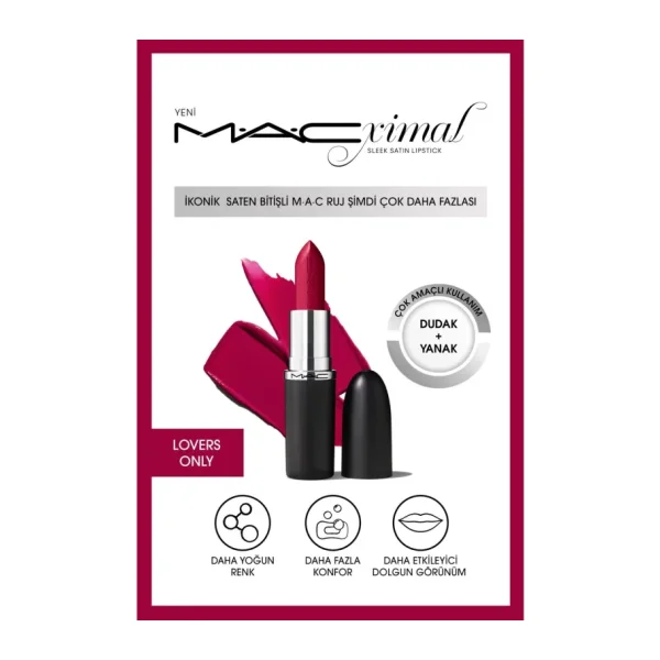 M.A.C Macximal Sleek Satin Lovers Only Ruj