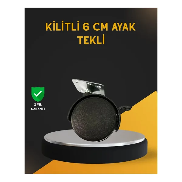 Mobilya İçin Kilitli 6 cm Ayak Tekli Satış