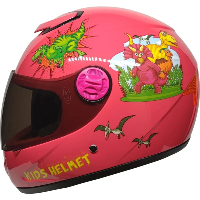 Mts Sy118 Çocuk Kaskı Dino Pembe (Siyah Camlı)