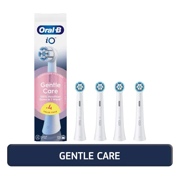 Oral-B iO Gentle Care Beyaz Diş Fırçası Yedek Başlığı 4 Adet Yumuşak Kıllarla Hassas Temizlik
