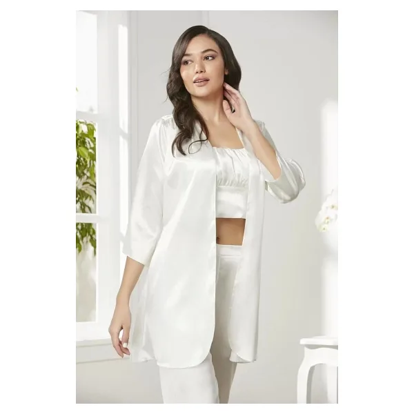 Pierre Cardin Kadife Saten 3'lü Pijama Takım 2075