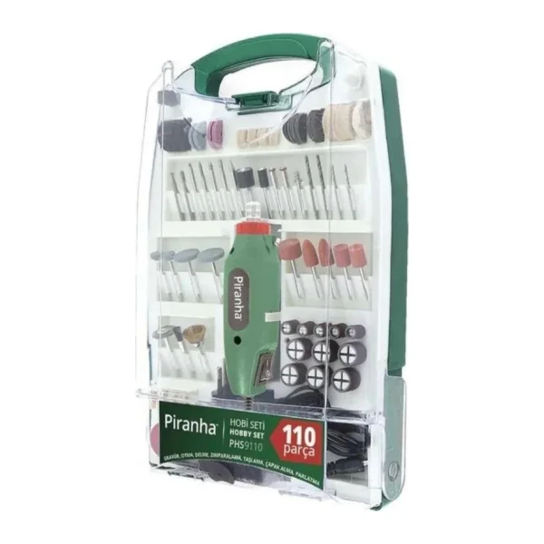 Piranha 110 Parça Mini Taşlama Gravür Seti