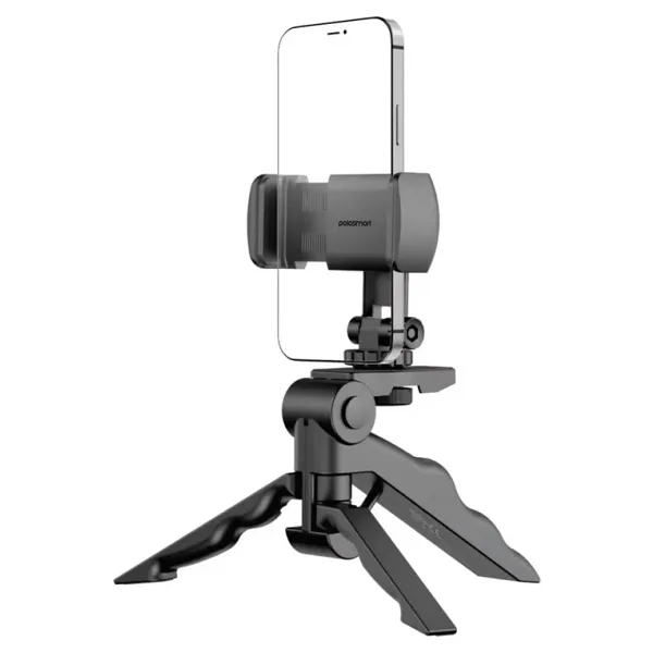 Polosmart PSM124 Masaüstü Taşınabilir 360 Derece Dönebilen Başlık Kaymaz Taban Tripod Monopod Siyah