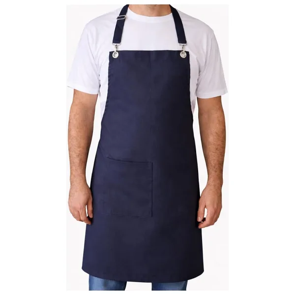 Profesyonel Mutfak Önlüğü,Cepli Ayarlanabilir Askılı belden bağlamalı/Unisex/Kadın/Erkek/Aşçı/Barista/Garson/Restoran/Cafe ve Ev Kullanımı için ideal -Su itici Dayanıklı Kumaş,70x80 cm (Lacivert)