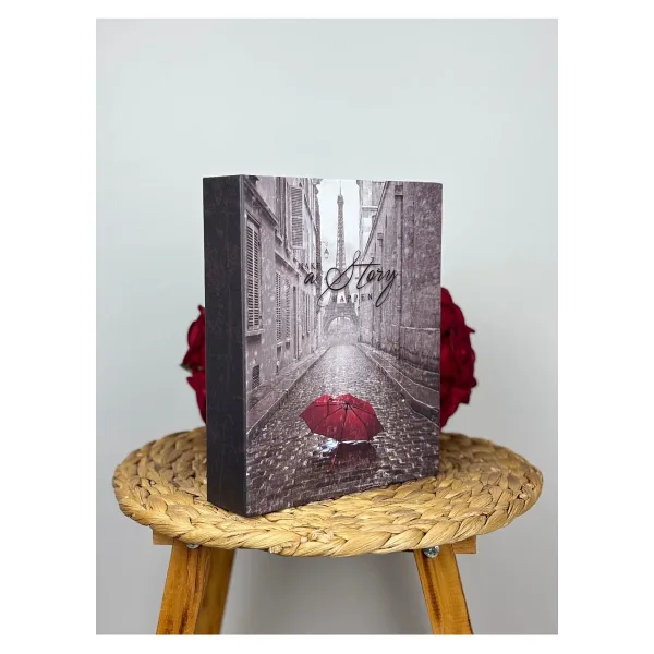 Rabsev Fotoğraf Albümü 10x15cm 200 Fotoğraf Kapasiteli Renkli Şemsiye Desenli Anı Albümü