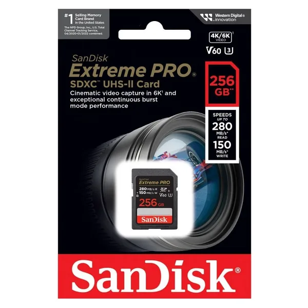 Sandisk Extreme Pro 256Gb V60 Sd Cards
