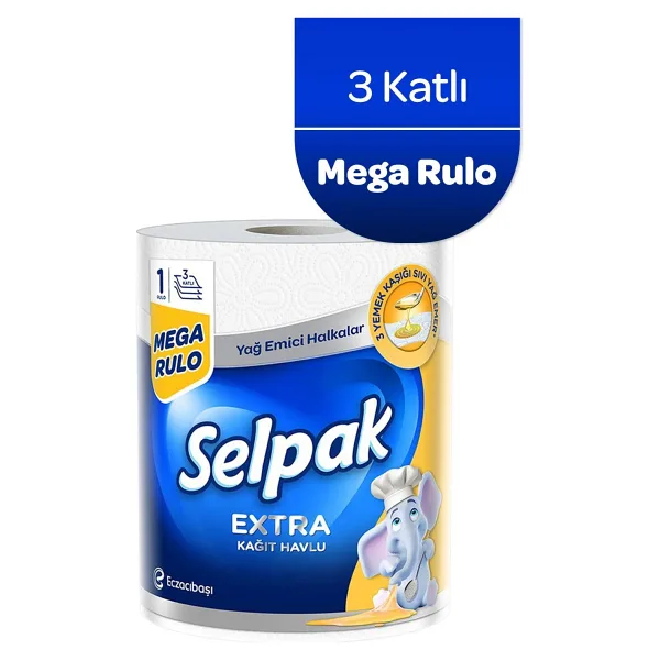Selpak Extra 1=3 Yağ Emici Mega Rulo Kağıt Havlu