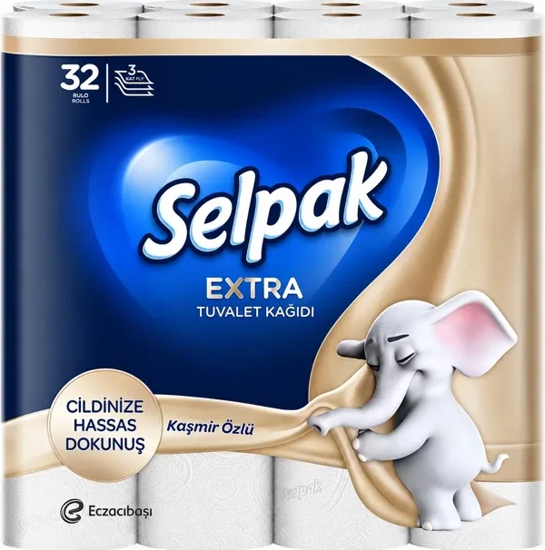 Selpak Extra Kaşmir Özlü 32'li Tuvalet Kağıdı