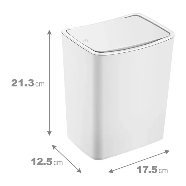 Smartware Touch Çöp Kovası 4 lt Beyaz