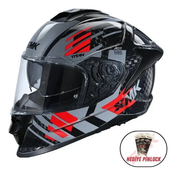 Smk Titan CARBON-S01 T-Race Kapalı Kask GL263