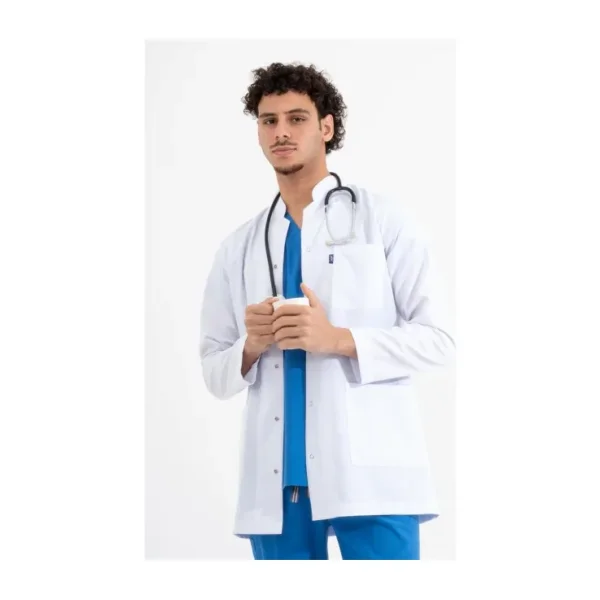 Uçak Medikal Beyaz Ara Boy, Hakim Yaka, Doktor Önlüğü